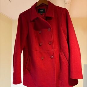 Torrid Red Peacoat Sz 0 (Torrid Sz 0 = 12/L)
